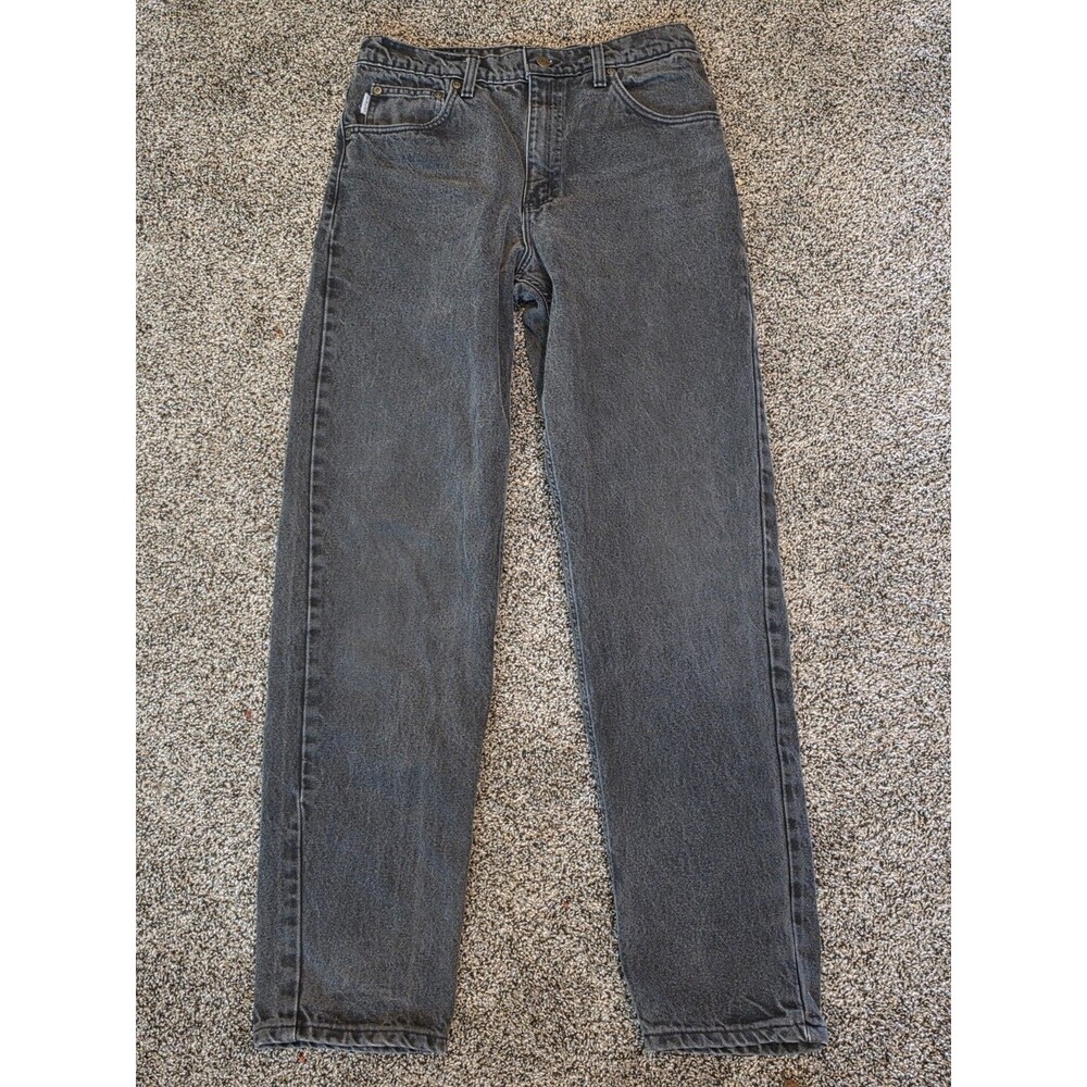Vintage Carhartt B17 BLK Black Denim Jeans Made in USA Relaxed Tapered 32x34 90s
